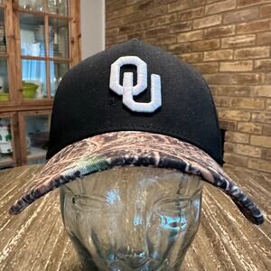 No Rivals Oklahoma Sooners Trailblazer Camo Adjustable Snapback Cap Hat Black